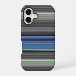 Coque iPhone 16 Abstrait #1 : Bleu et gris