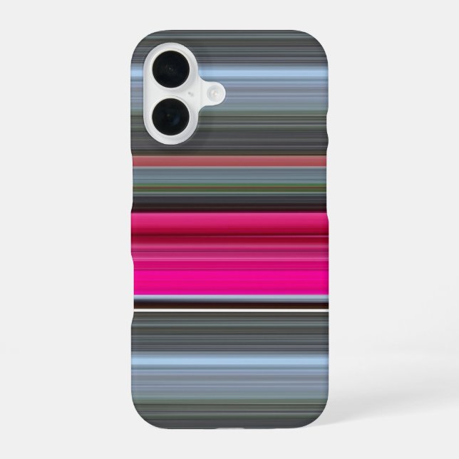 Coque iPhone 16 Abstrait #1 : Cerise et gris (Verso)