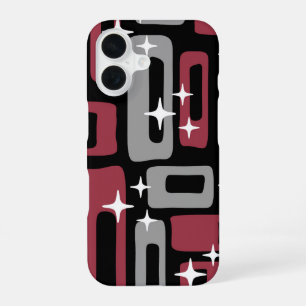 Coque iPhone 16 Abstrait Rétro Milieu de Siècle Moderne