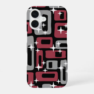 Coque iPhone 16 Abstrait Rétro Milieu de Siècle Moderne