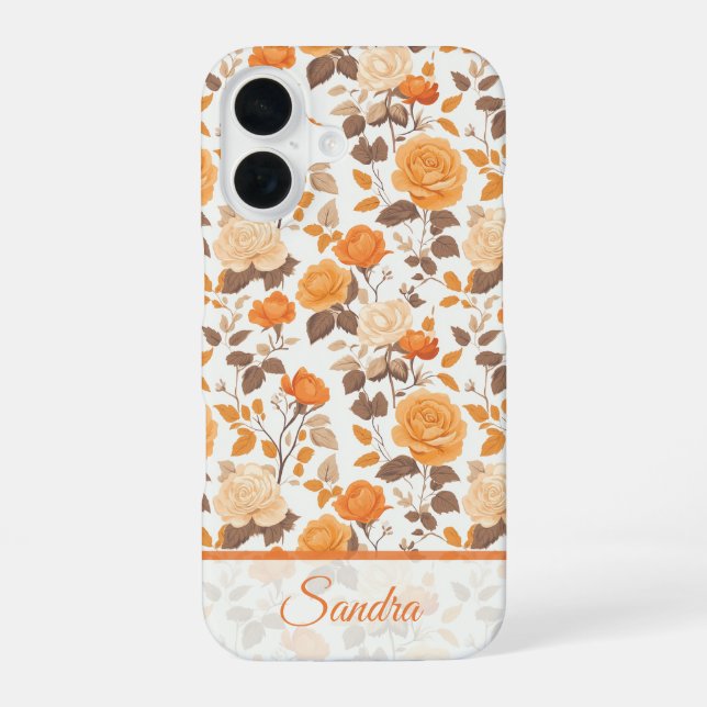 Coque iPhone 16 Accessoires Classiques pour Femmes Nom de Rose (Verso)