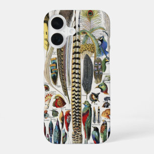 Coque iPhone 16 Adolphe Millot Dark Academia Vintage Plume d'Oisea