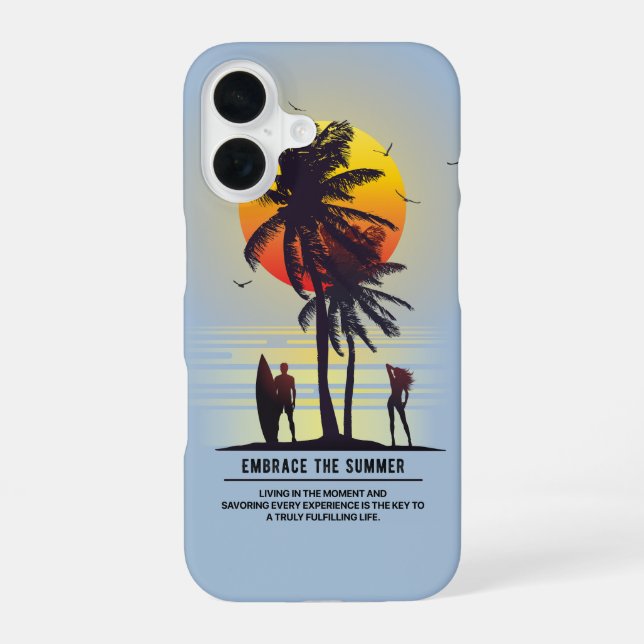 Coque iPhone 16 Adoptez l'été |  (Verso)