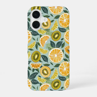 Coque iPhone 16 Aesthetic Summer Lemon Pattern iPhone Case