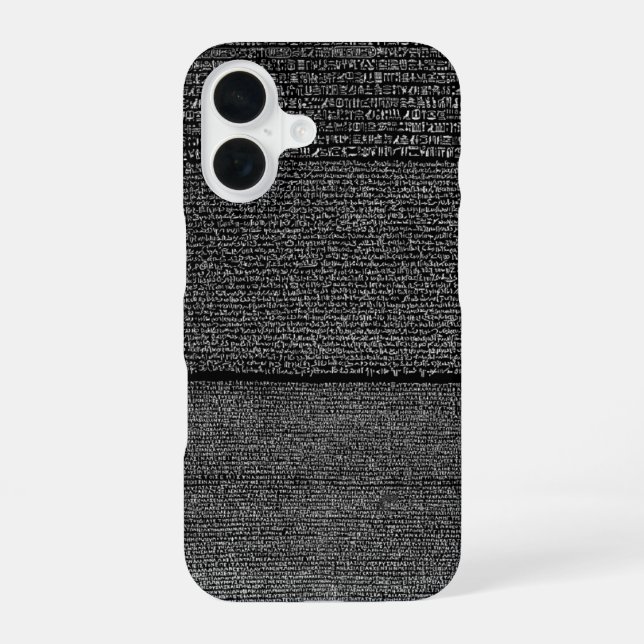 Coque iPhone 16 Affaire de la pierre de Rosette (Verso)
