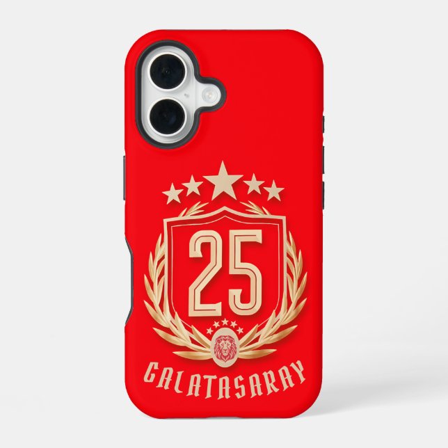 Coque iPhone 16 Affiche du championnat de Galatasaray 2025 (Verso)