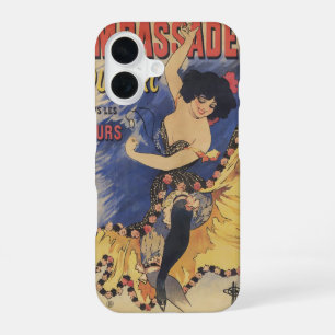Coque iPhone 16 Affiche française vintage Art Nouveau Danseuse