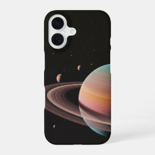 Coque iPhone 16 Affiche Rétro Paysage Stellaire