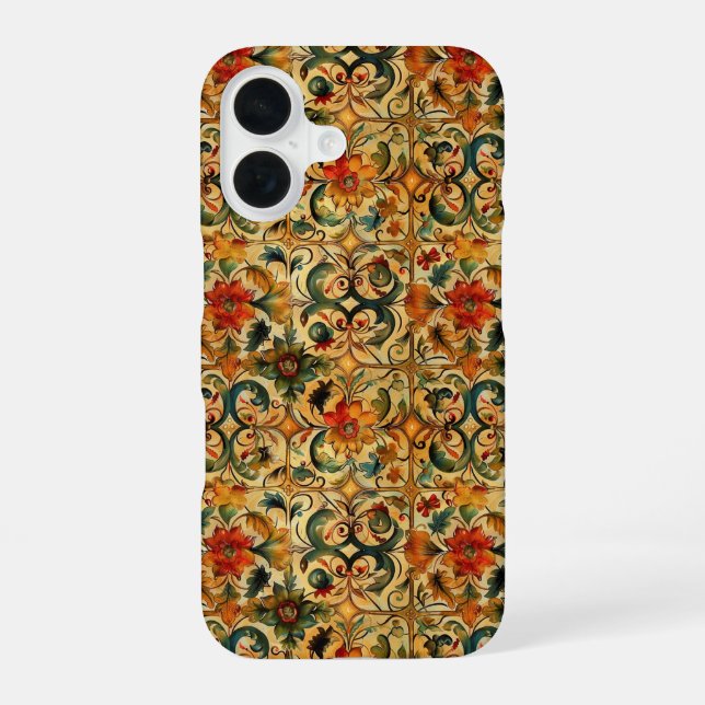Coque iPhone 16 Âge d'Or Botanique  (Verso)