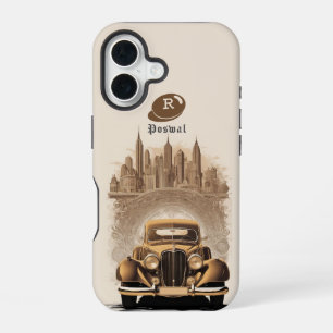 Coque iPhone 16 Age d'or : Luxe Vintage à Manhattan