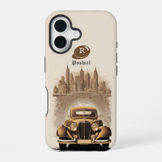 Coque iPhone 16 Age d'or : Luxe Vintage à Manhattan