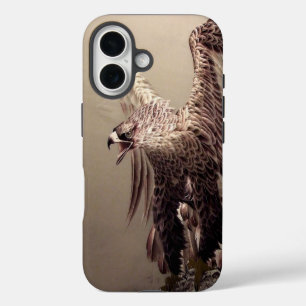 Coque iPhone 16 Aigle américain patriotique d'oiseau faunique drôl