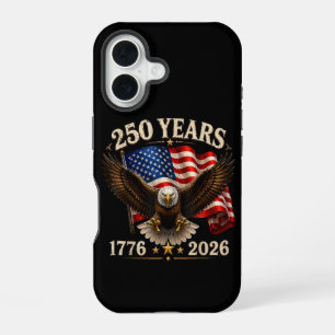 Coque iPhone 16 Aigle patriotique USA 250e anniversaire