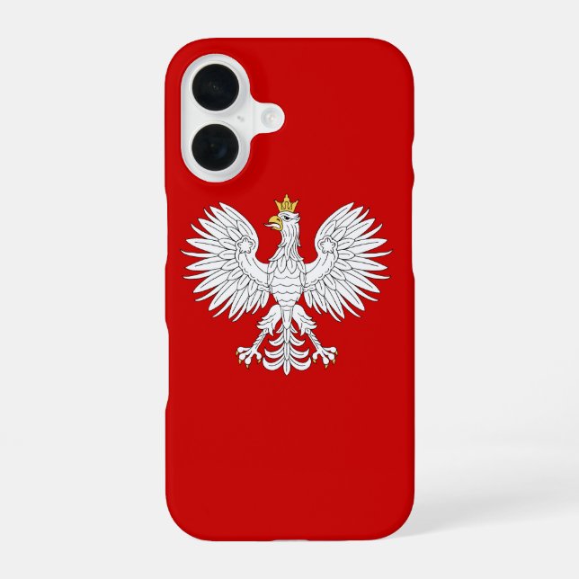 Coque iPhone 16 Aigle polonais (Verso)