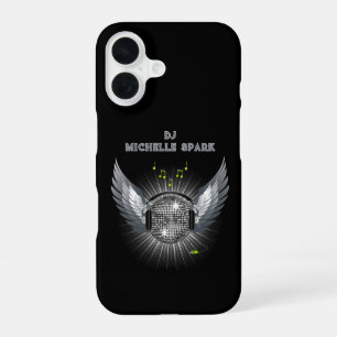 Coque iPhone 16 Ailes de boule disco DJ