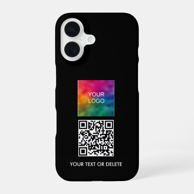 Coque iPhone 16 Ajouter QR Code Télécharger Logo Trending Simple M (Verso)