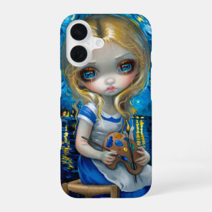 Coque iPhone 16 Alice dans un nocturne de Van Gogh