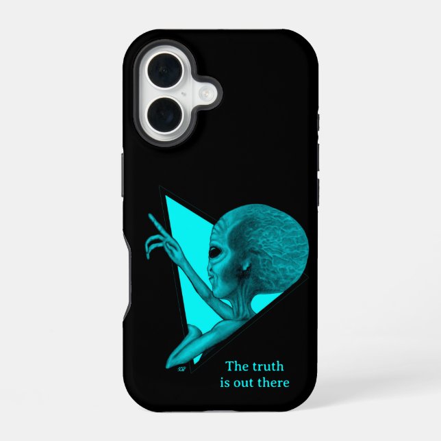 Coque iPhone 16 Alien Gris, la vérité est ailleurs (Verso)