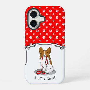 Coque iPhone 16 Allons-y ! (promenade) Papillon (blanc et rouge) C
