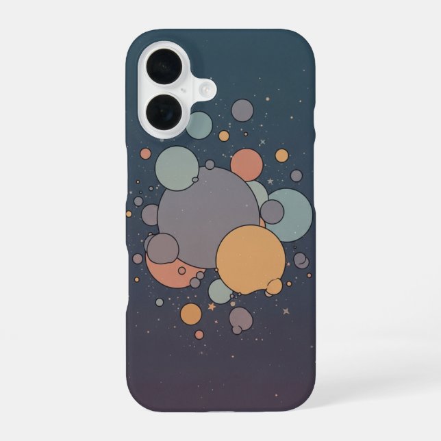 Coque iPhone 16 Amas d'Étoiles Vintage (Verso)