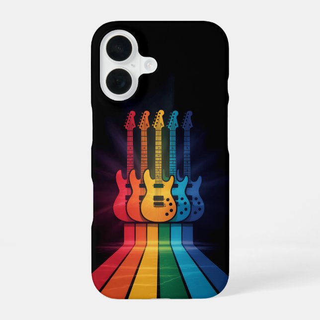 Coque iPhone 16 Amateur de guitare (Verso)