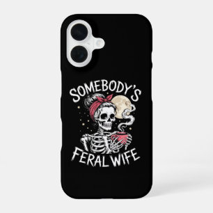 Coque iPhone 16 Amateurs de café drôles et sauvages buvant un crân