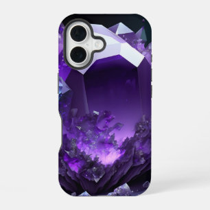 Coque iPhone 16 Amethyst Aura Imaginaire riche violet cristal