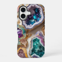 Amethyst & Emerald Crystal Geodes - Marbre élégant