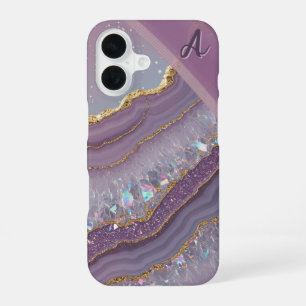 Coque iPhone 16 Améthyste Aurore Monogramme