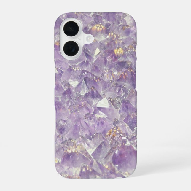 Coque iPhone 16 Améthyste Dorée Brillante (Verso)