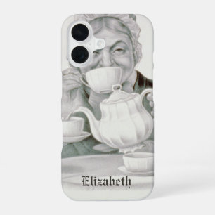 Coque iPhone 16 Amis de la fête du thé vintage, une tasse qui réco
