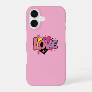 Coque iPhone 16 Amour Art moderne aquarelle Saint-Valentin
