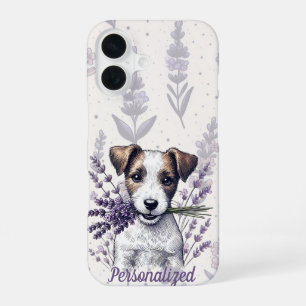 Coque iPhone 16 Amour de Terrier Lavande