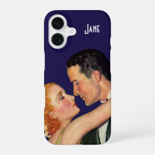 Coque iPhone 16 Amour et romance vintage, films rétro d'Hollywood