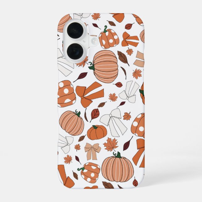 Coque iPhone 16 Amour pour Automne Citrouilles de l'automne Arcs F (Verso)