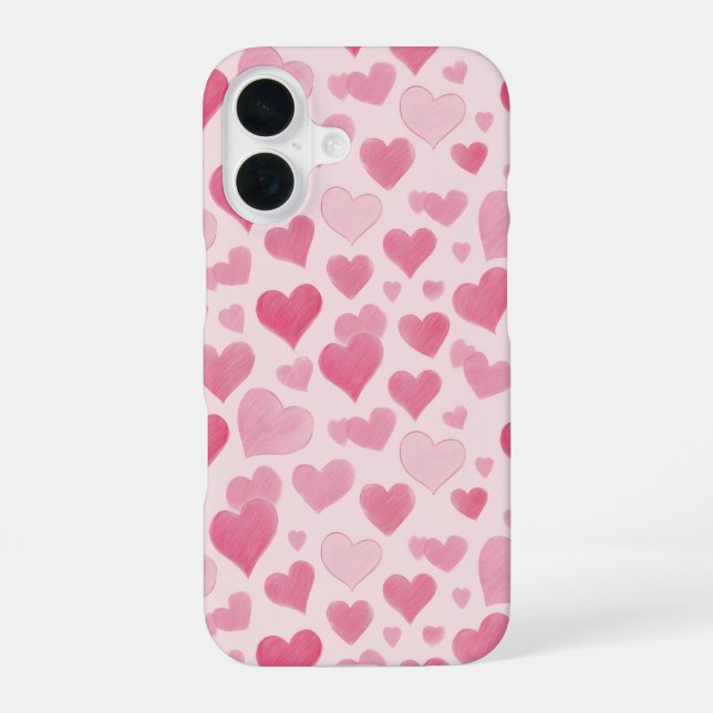 Coque iPhone 16 Amour Rose (Verso)