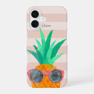 Coque iPhone 16 Ananas de fête Personnalisé