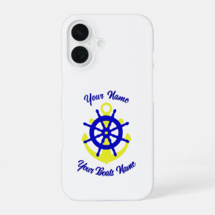 Coque iPhone 16 Ancrage de l'équipage de bateau personnalisé