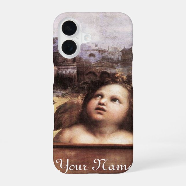 Coque iPhone 16 ANGE DE RENAISSANCE / Cherub ailé (Verso)
