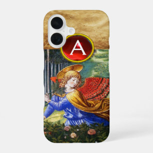 Coque iPhone 16 Anges cueillant des fleurs dans un paysage céleste
