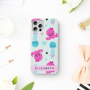 Coque iPhone 16 Animaux de mer, poulpe, méduse, Coeurs, Votre nom