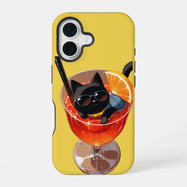 COQUE iPhone 16 ANIME BLACK CAT  (Verso)