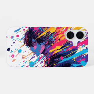 Coque iPhone 16 Anime Graffiti Chaos — Explosion de Couleurs