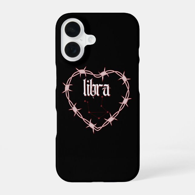 Coque iPhone 16 Anniversaire Gothique Sombre Élégant Constellation (Verso)