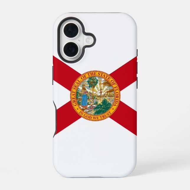 Coque iPhone 16 Apple iPhone 16 Coque-Mate avec drapeau de Floride (Verso)