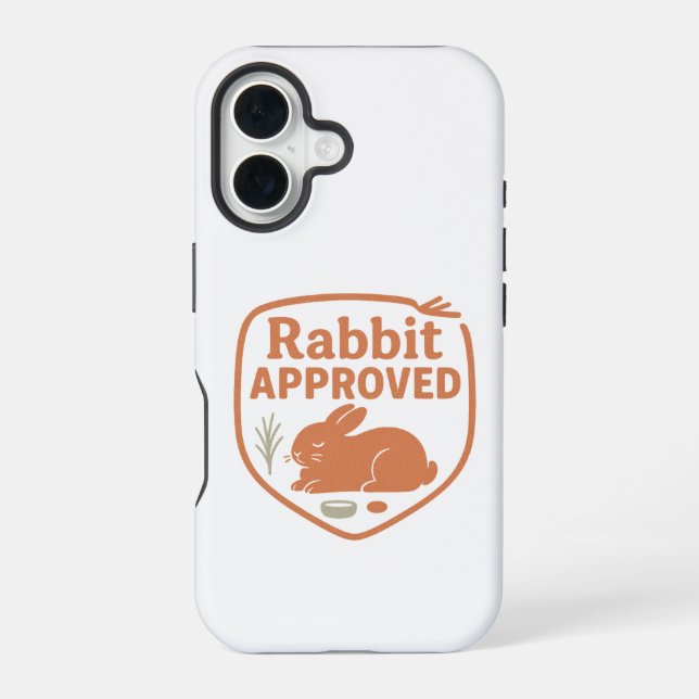 Coque iPhone 16 Approuvé par les lapins (Verso)