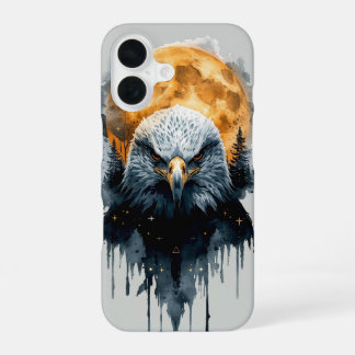 Coque iPhone 16 Aquarelle majestueuse de l'aigle américain sous la