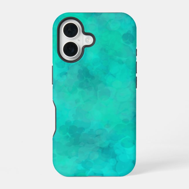 Coque iPhone 16 Aquarelle vert ressort (Verso)