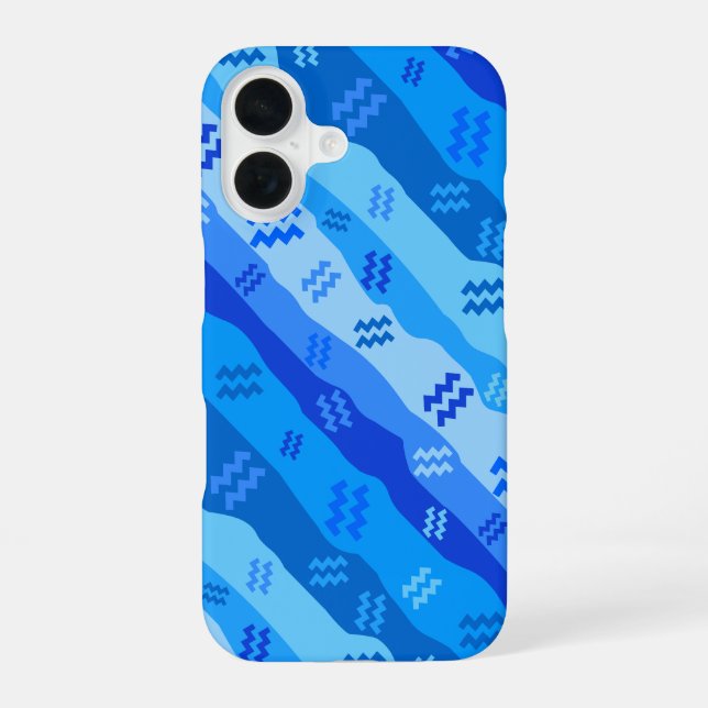 Coque iPhone 16 Aquarius Zodiac (Verso)