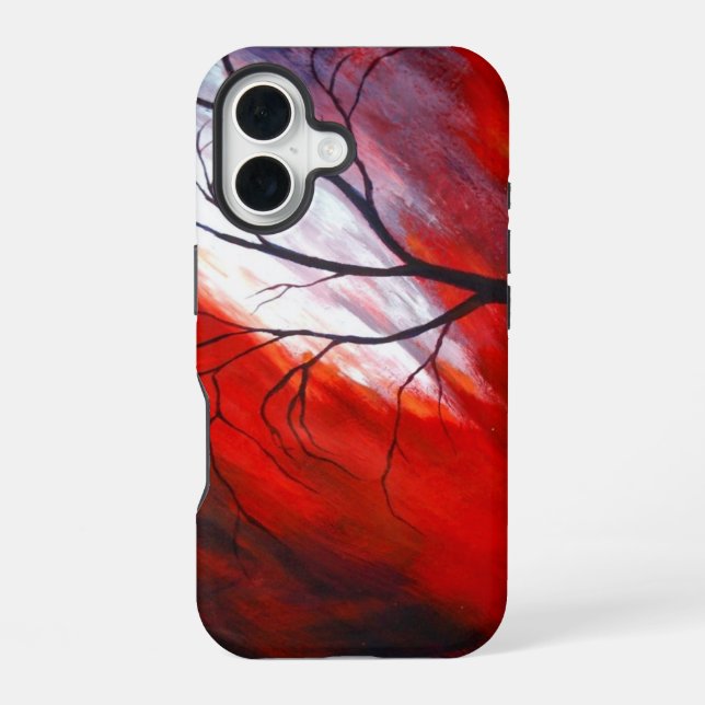 Coque iPhone 16 Arbre Abstrait (Verso)
